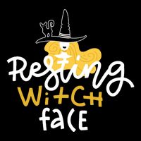 Resting Witch Face Funny Halloween 16 in Basic Backpack