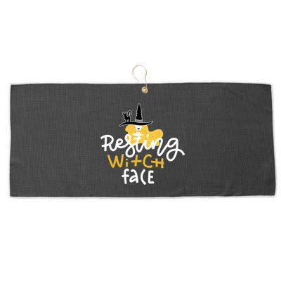 Resting Witch Face Funny Halloween Large Microfiber Waffle Golf Towel