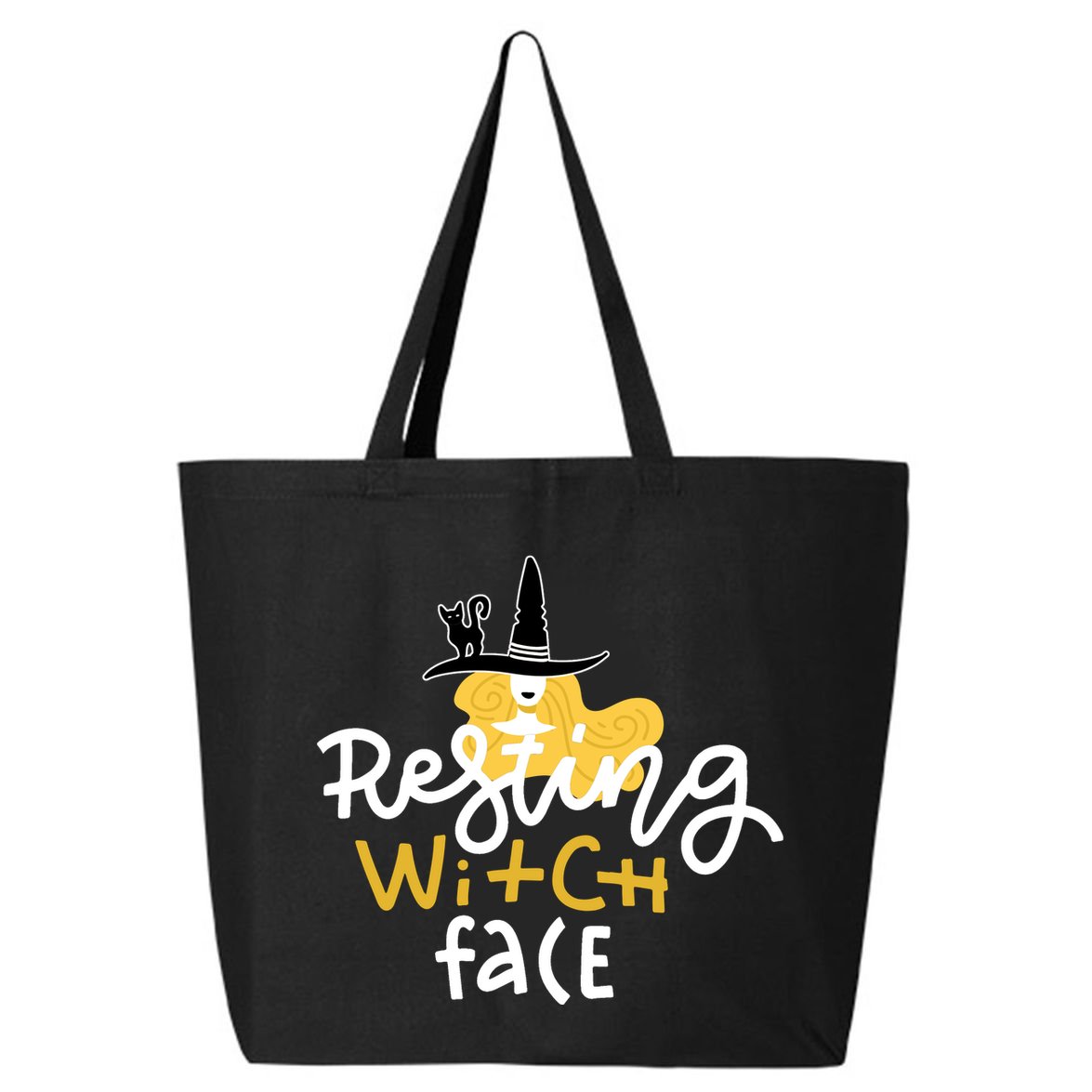 Resting Witch Face Funny Halloween 25L Jumbo Tote