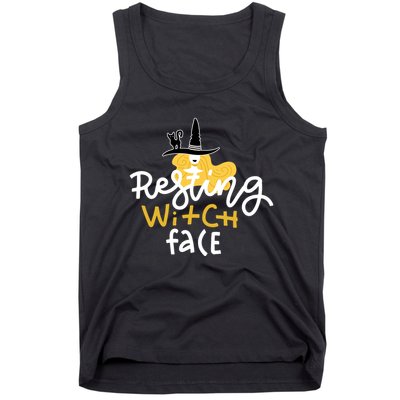 Resting Witch Face Funny Halloween Tank Top