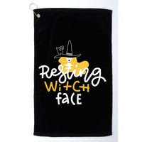 Resting Witch Face Funny Halloween Golf Towel