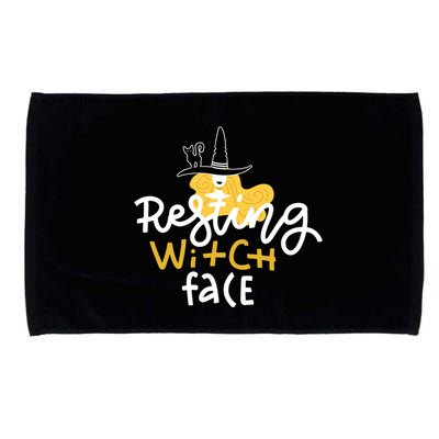 Resting Witch Face Funny Halloween Microfiber Hand Towel