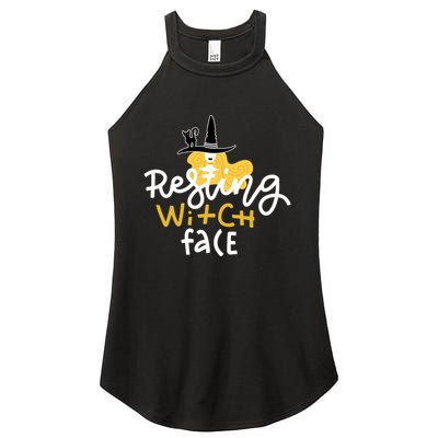 Resting Witch Face Funny Halloween Women's Perfect Tri Rocker Tank