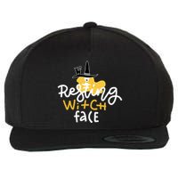 Resting Witch Face Funny Halloween Wool Snapback Cap