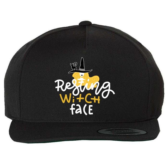 Resting Witch Face Funny Halloween Wool Snapback Cap