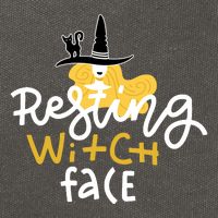 Resting Witch Face Funny Halloween Cotton Canvas Backpack