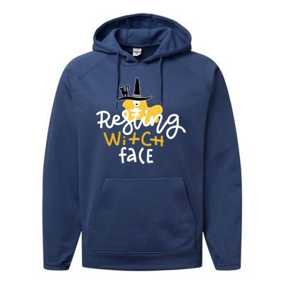 Resting Witch Face Funny Halloween Performance Fleece Hoodie