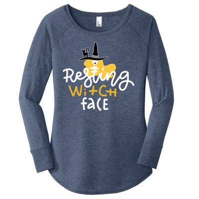 Resting Witch Face Funny Halloween Women's Perfect Tri Tunic Long Sleeve Shirt