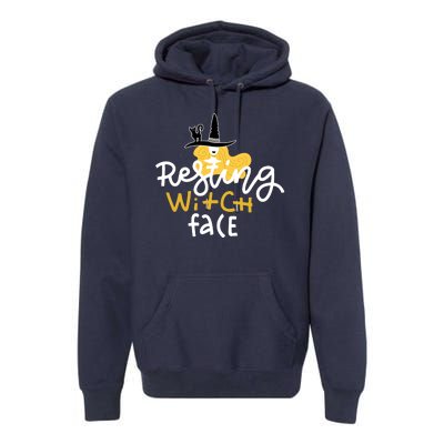 Resting Witch Face Funny Halloween Premium Hoodie