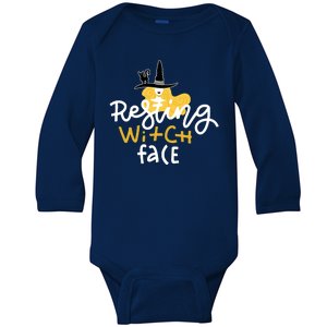 Resting Witch Face Funny Halloween Baby Long Sleeve Bodysuit