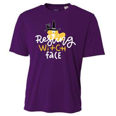 Resting Witch Face Funny Halloween Cooling Performance Crew T-Shirt