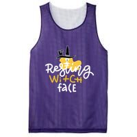 Resting Witch Face Funny Halloween Mesh Reversible Basketball Jersey Tank