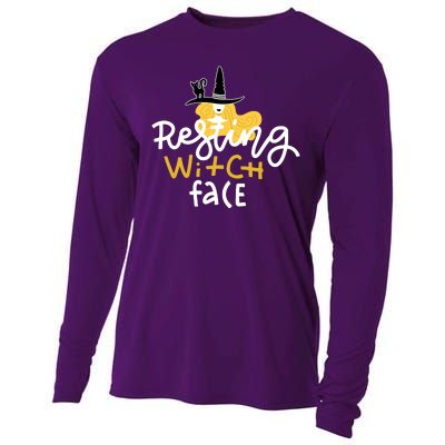 Resting Witch Face Funny Halloween Cooling Performance Long Sleeve Crew