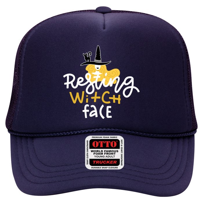 Resting Witch Face Funny Halloween Trucker Hat