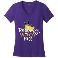 Resting Witch Face Funny Halloween Women's V-Neck T-Shirt