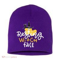 Resting Witch Face Funny Halloween Short Acrylic Beanie