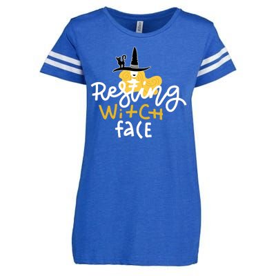 Resting Witch Face Funny Halloween Enza Ladies Jersey Football T-Shirt