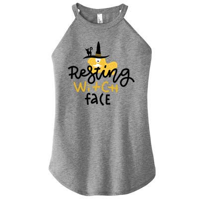 Resting Witch Face Funny Halloween Women’s Perfect Tri Rocker Tank