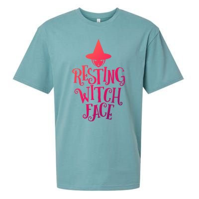 Resting Witch Face Funny Halloween Cute Gift Sueded Cloud Jersey T-Shirt