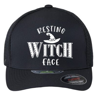 Resting Witch Face Wiccan Occult Meaningful Gift Flexfit Unipanel Trucker Cap