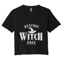Resting Witch Face Wiccan Occult Meaningful Gift Women's Crop Top Tee