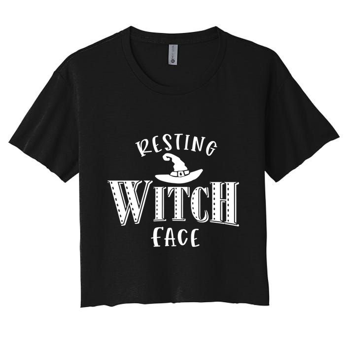 Resting Witch Face Wiccan Occult Meaningful Gift Women's Crop Top Tee