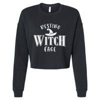 Resting Witch Face Wiccan Occult Meaningful Gift Cropped Pullover Crew