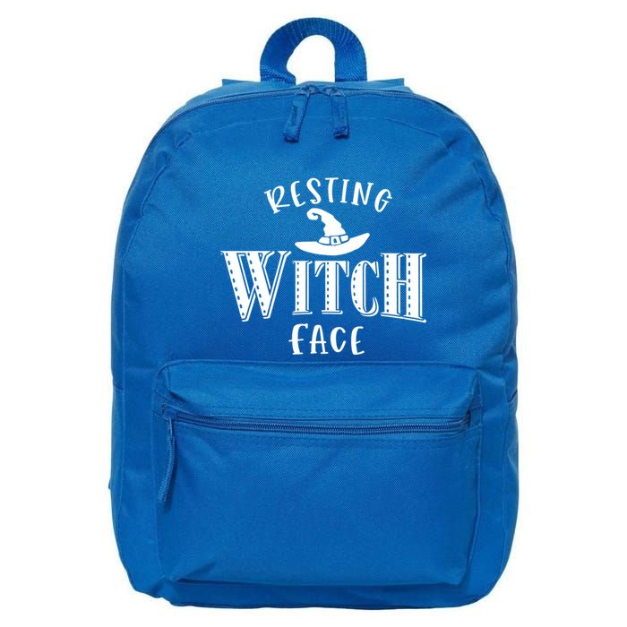 Resting Witch Face Wiccan Occult Meaningful Gift 16 in Basic Backpack