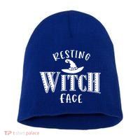 Resting Witch Face Wiccan Occult Meaningful Gift Short Acrylic Beanie