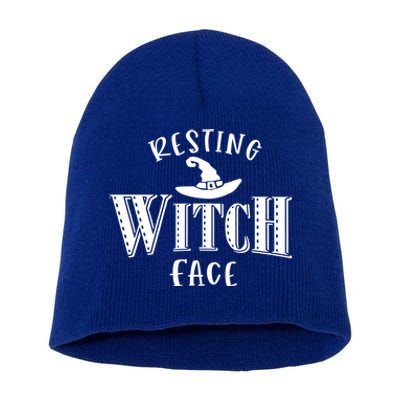 Resting Witch Face Wiccan Occult Meaningful Gift Short Acrylic Beanie