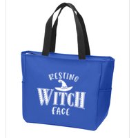 Resting Witch Face Wiccan Occult Meaningful Gift Zip Tote Bag