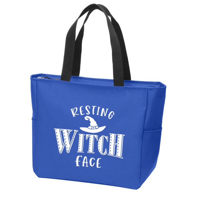 Resting Witch Face Wiccan Occult Meaningful Gift Zip Tote Bag