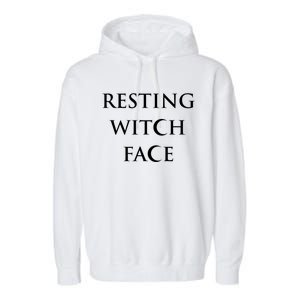 Resting Witch Face Gothic Wiccan Cute Gift Garment-Dyed Fleece Hoodie