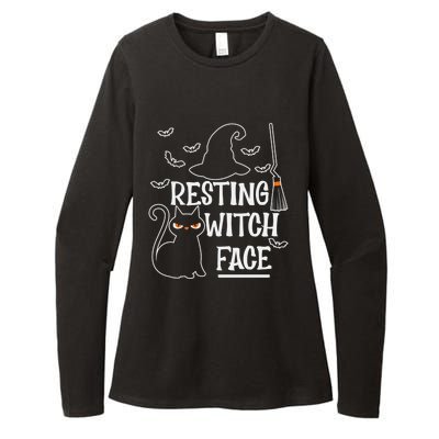 Resting Witch Face Halloween Design Cute Gift Womens CVC Long Sleeve Shirt