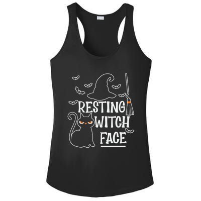 Resting Witch Face Halloween Design Cute Gift Ladies PosiCharge Competitor Racerback Tank