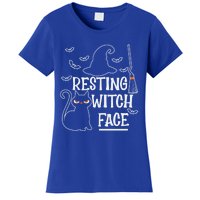 Resting Witch Face Halloween Design Cute Gift Women's T-Shirt