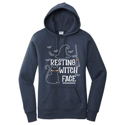 Resting Witch Face Halloween Design Cute Gift Women's Pullover Hoodie