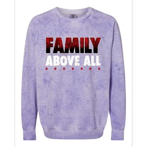 Roman Wrestler Family Above All Colorblast Crewneck Sweatshirt