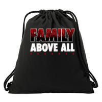 Roman Wrestler Family Above All Drawstring Bag