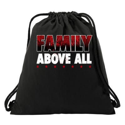 Roman Wrestler Family Above All Drawstring Bag