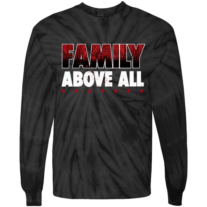 Roman Wrestler Family Above All Tie-Dye Long Sleeve Shirt