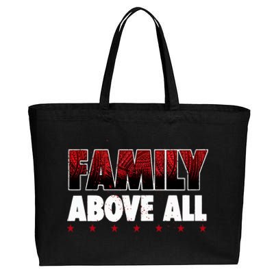 Roman Wrestler Family Above All Cotton Canvas Jumbo Tote