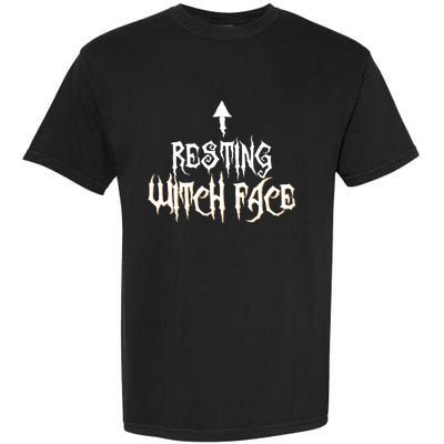 Resting Witch Face Halloween Funny Arrow Gift Garment-Dyed Heavyweight T-Shirt