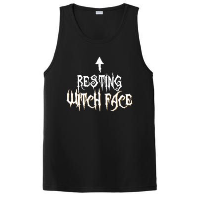 Resting Witch Face Halloween Funny Arrow Gift PosiCharge Competitor Tank