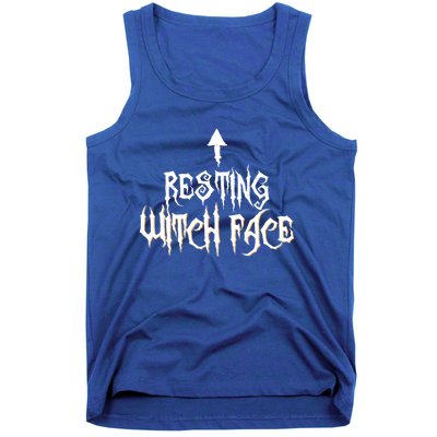 Resting Witch Face Halloween Funny Arrow Gift Tank Top