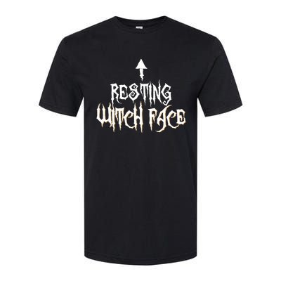 Resting Witch Face Halloween Funny Arrow Gift Softstyle CVC T-Shirt