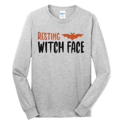 Resting Witch Face Halloween Funny Cute Gift Tall Long Sleeve T-Shirt