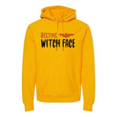 Resting Witch Face Halloween Funny Cute Gift Premium Hoodie