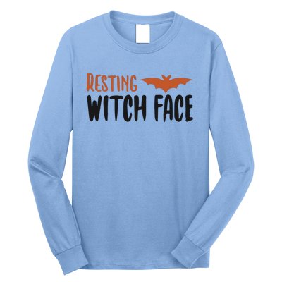 Resting Witch Face Halloween Funny Cute Gift Long Sleeve Shirt