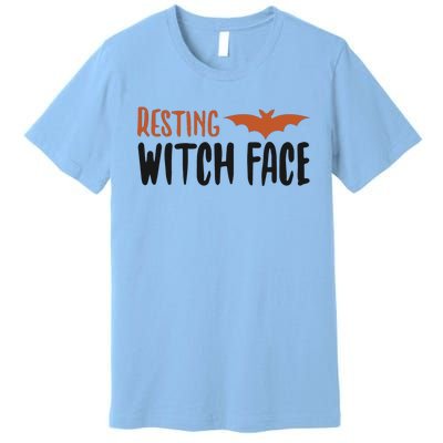 Resting Witch Face Halloween Funny Cute Gift Premium T-Shirt